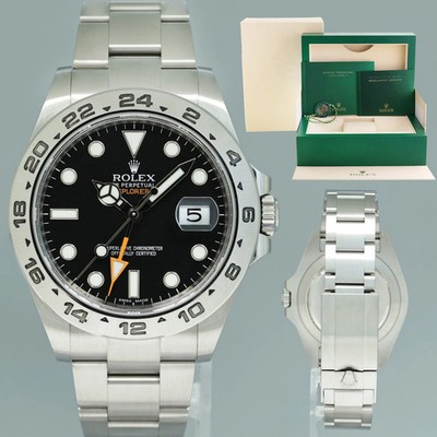 MINT Rolex 216570 Explorer II 42mm Black Dial Steel Oyster Watch Box