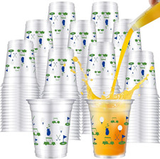 50Pcs Masters Golf Ball Party Cups Disposable Drinking Clear Plastic Cups12Oz Ho