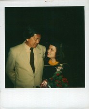 Old Vintage Photo COLOR POLAROID MAN WOMAN COUPLE DUO INSTANT PHOTOGRAPH