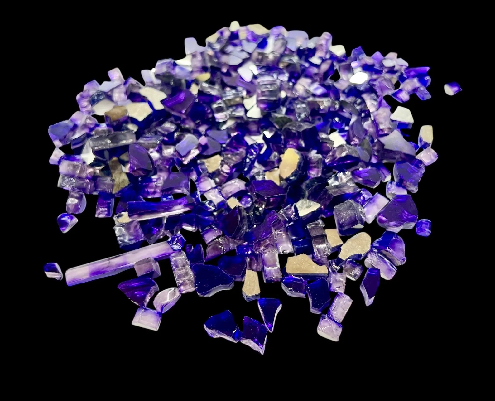 Purple Fire Glass 1/4” Thickness Reflective Fire Glass For Resin and Crafting