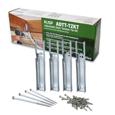 #ad MiTek ADTT TZKT Deck Tension Tie Kit Compare to Simpson StrongTie ZMAX DTT1Z KT $29.99