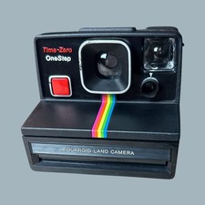 Vintage Polaroid Time-Zero OneStep Land Camera Rainbow Stripe