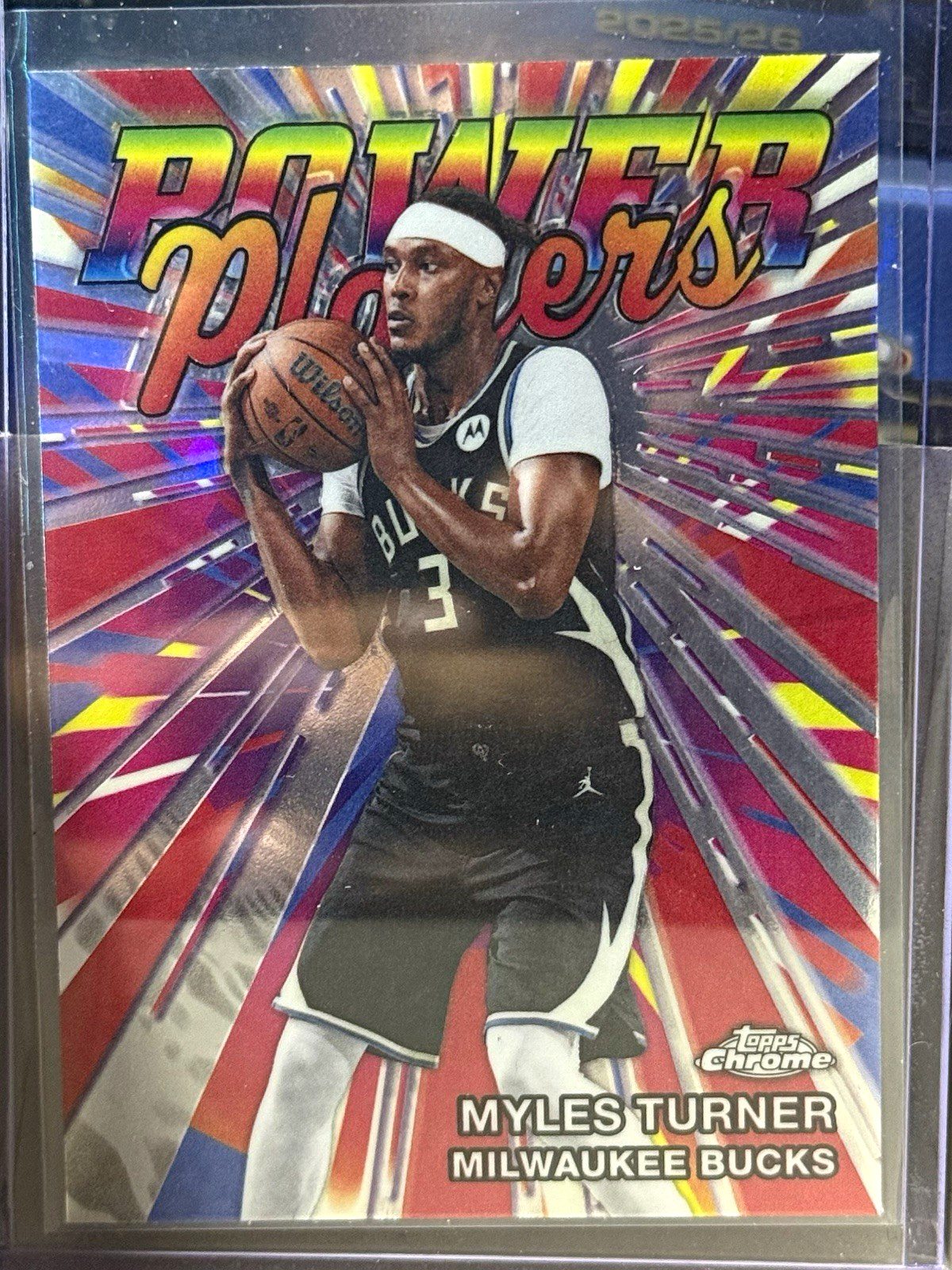 Topps Chrome UPDATE 2025-26 Power Players Insert PP-11 Myles Turner Bucks