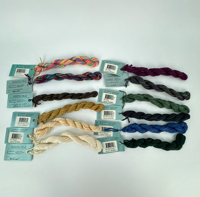 Watercolours by Caron Handpainted 3-Ply Pima Cotton Thread 10 Yards  Lot of 12