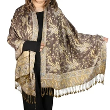 Women Paisley Pashmina Shawl Wrap Colorful Pattern Winter Oversized Scarf