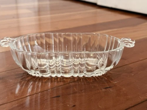Vintage Anchor Hocking Clear Relish Nut Candy Dish Unmarked