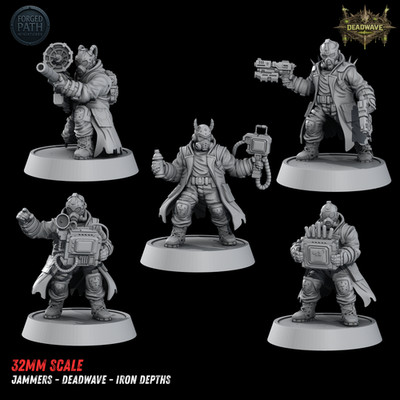 Jammers   Deadwave Squad | 32mm Sci Fi Miniatures | Iron Depths | Cyberpunk