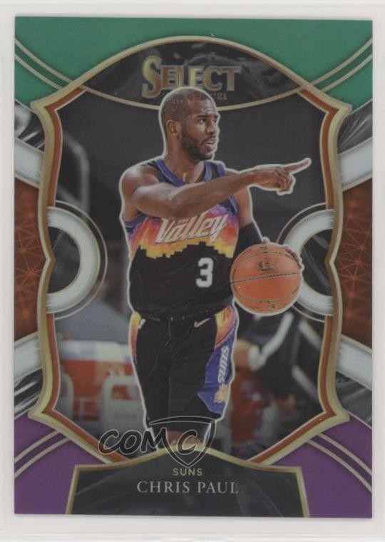2020-21 Panini Select Concourse Green White Purple Prizm Chris Paul #10 02v3