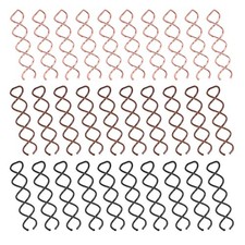 30 Pcs Spiral Hair Pins, 3 1 Count Pack of 30 , Black, brown, rose gold