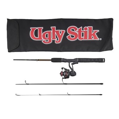 amazon ugly stik gx2 casting rod medium light Ugly Stik GX2 25 Size Light Spinning Fishing Rod and Reel Combo 3pc Black  Red