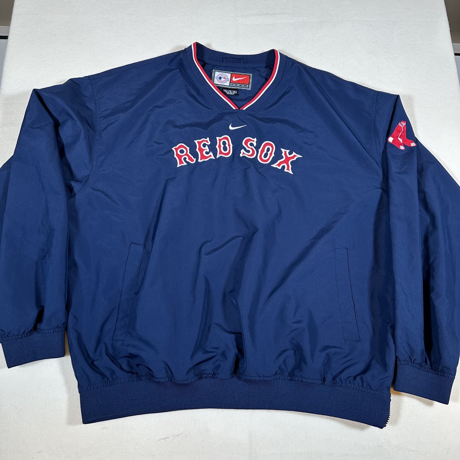 SACAI X NIKE Boston Red Sox Pullover Giacca Uomo XL Navy MLB Baseball Giacca a Vento Nike Team