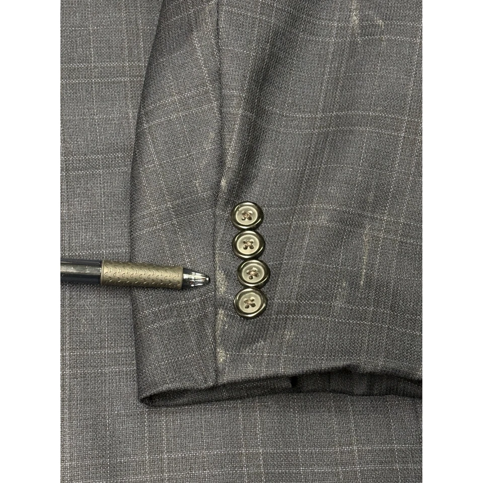 Blazer Brooks Brothers 1818 Madison xadrez de lona completa Ethomas 130 's lã 46R - Imagem 4 de 4