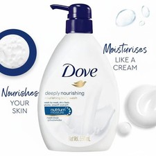 Dove Deeply Nourishing Body Wash - 550ml for Soft, Smooth Skin  Pack Of 3 , 6 