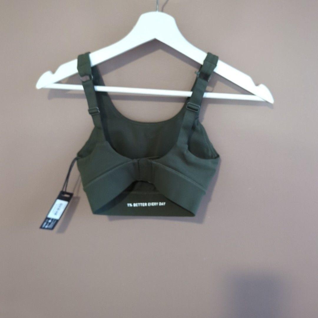 LSKD Propose Sports Bra Womens 2XS Green Adjustable Strap Logo Gym Training image 4