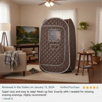 Lightweight Portable Sauna Tent - Foldable One Person Spa for Easy Detox Therapy