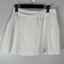 Nike Golf Tennis Skirt Skort Dri-fit Womens Small Pleated Lined Athletic White