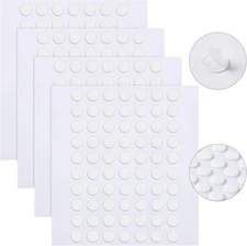 JANYUN Double Sided Sticky Dots Stickers Removable Round Putty 6mm, ['Clear'] 
