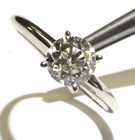 GIA certified 14k white gold 1.02ct round diamond solitaire engagement ring 2.1g — photo 8