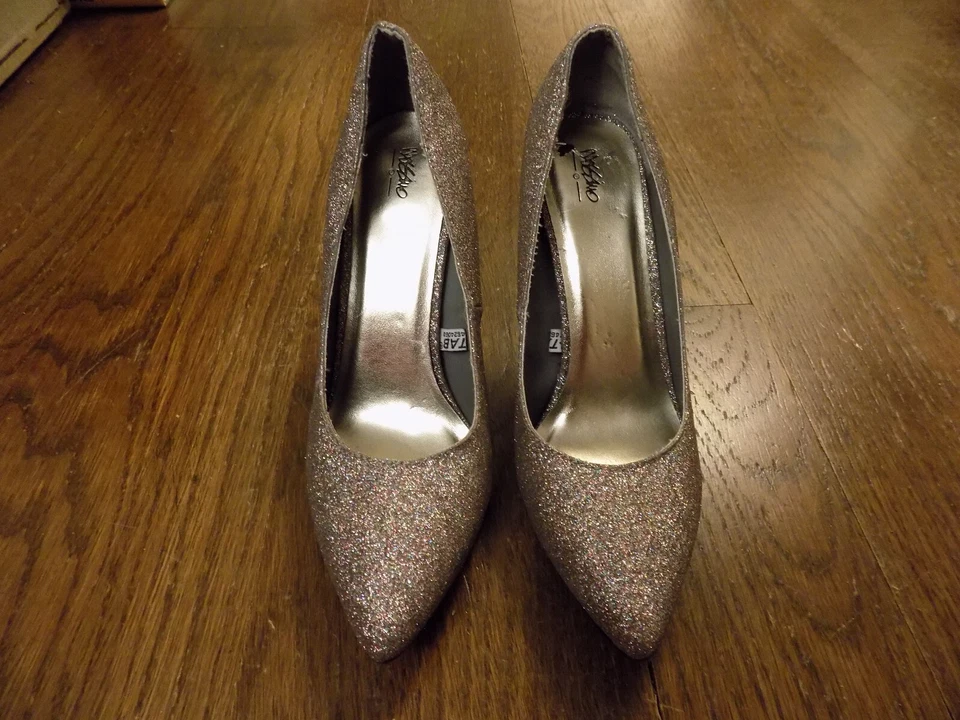 Sexy MOSSIMO SPARKLE Brillo Arco Iris 4" Tacones Altos Zapatos Punta Punta Clásicos 7 Foto 2 de 4