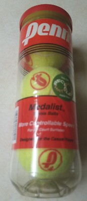 Vintage Penn Medalist Tennis Balls For all Court Surfaces-Brand New/Unopened