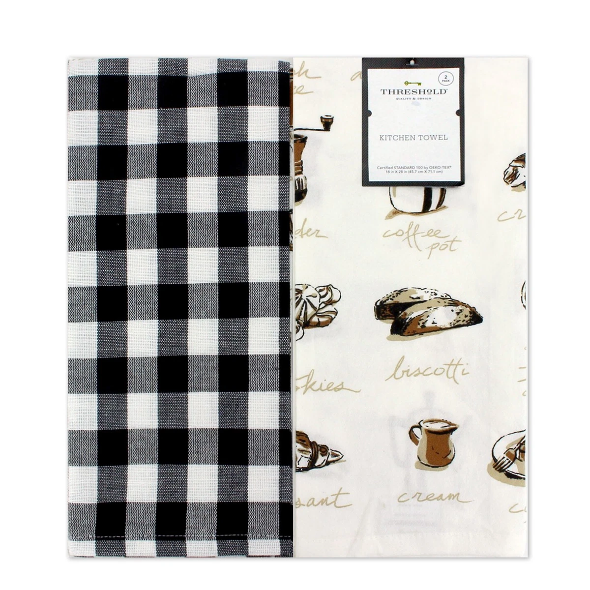 Checkered Design Cotton Dish Towels