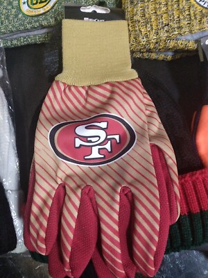 San Francisco 49ers Sport Utility Gloves Stripe Team Logo Win-Craft Adult OSFM