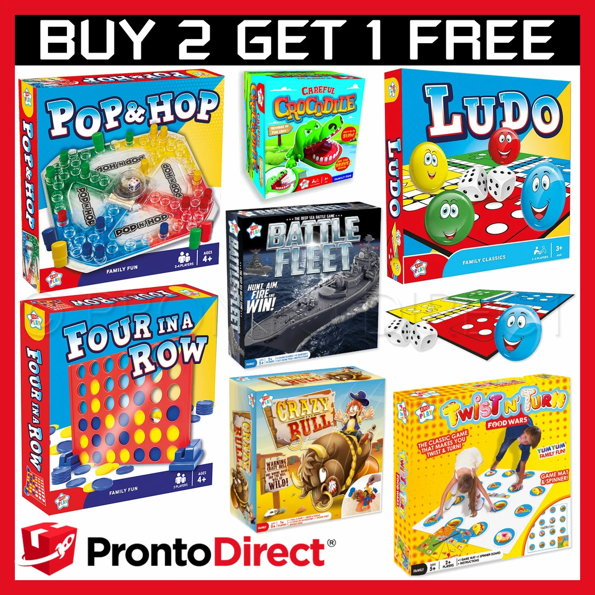 Classic Traditional Family Board Games Kids Childrens Indoor Gift Toys Pop N Hop