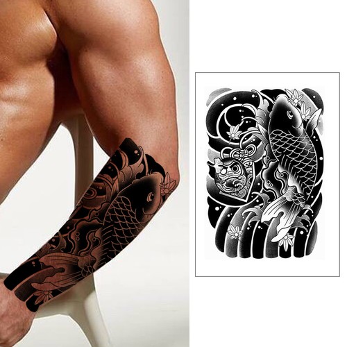T# 2PCS Body Art Temporary Tattoo Useful Temporary Tatoo Sticker for Adult Women - Picture 2 of 12