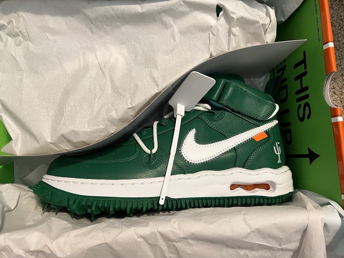 Size 8.5 - Nike Air Force 1 Mid SP Leather x Off-White Pine Green