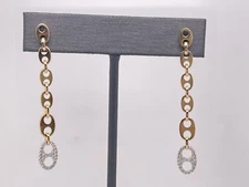 Sophia By Design 14K White/Yellow Gold 0.24ct Natural Diamond Dangle Earrings