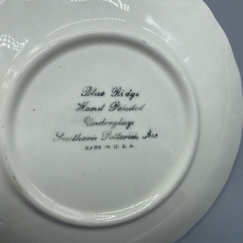 VTG Yellow Nocturne Pattern Bread/Dessert Plate Blue Ridge Southern Potteries (F - Picture 3 of 8
