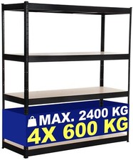 Schwerlastregal 160X180X60 CM Böden Bis Je 600 KG Belastbar Metall Steckregal