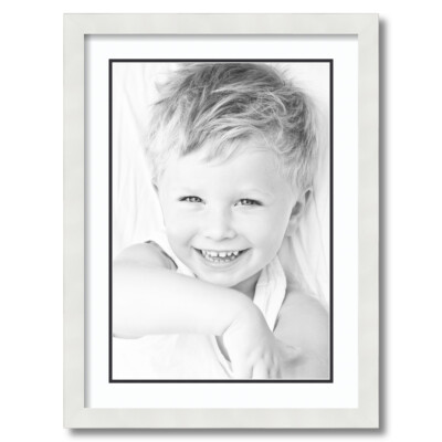ArtToFrames Matted 17x23 White Picture Frame with 2'' Double Mat, 13x19 Opening