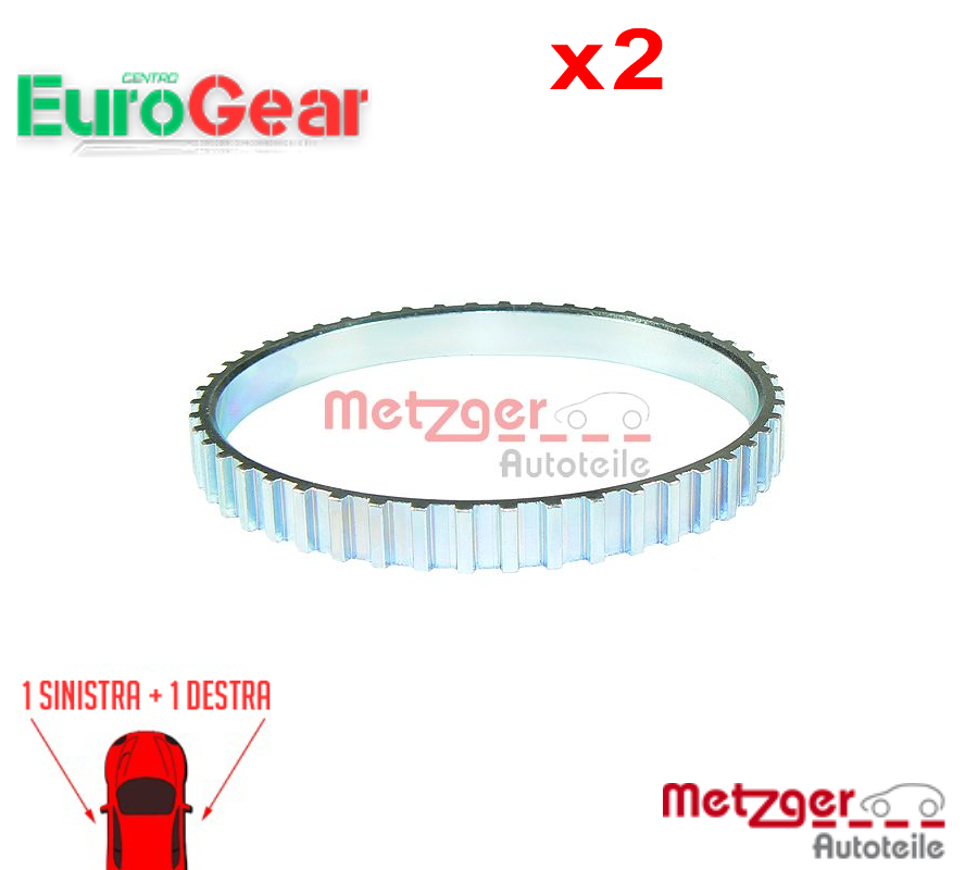 Set di 2 ABS ANELLO SENSORE METZGER 0900352 FOR CITROËN / FIAT / LANCIA 2 PCS