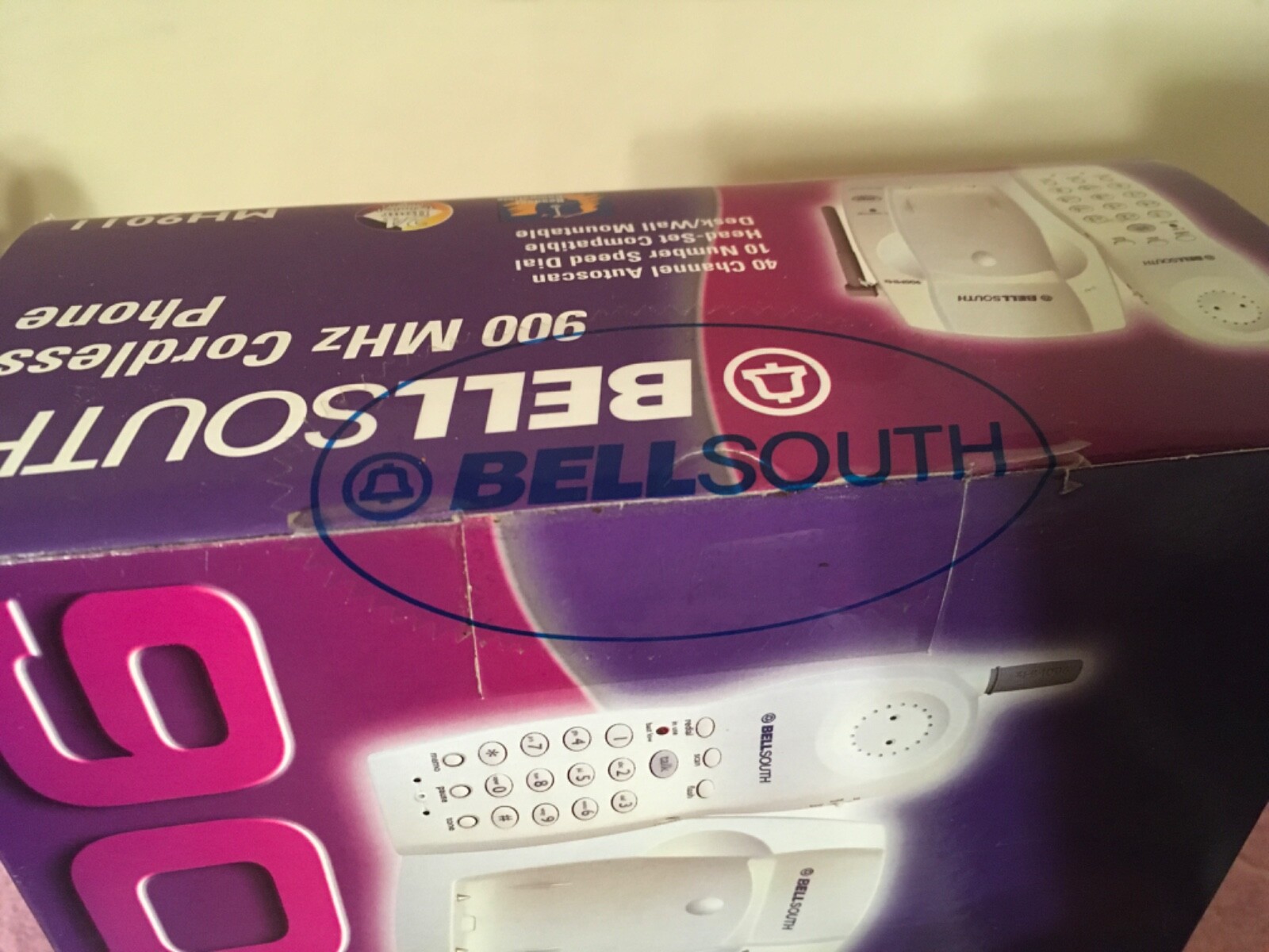 NEW BellSouth MH9011 Cordless Phone 900Mhz Headset Compatible & Seals