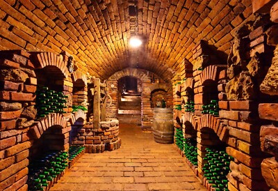 3D Wine Cellar Light Brick Wall Self-adhesive Removeable Wallpaper Wall Mural1