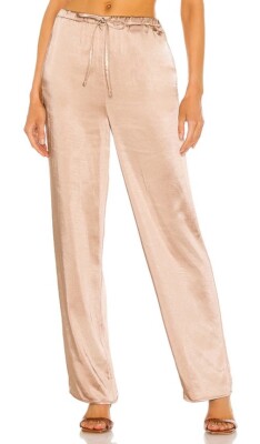 Song of Style Kylie Pants Champagne Beige Satin XXS NWT $188
