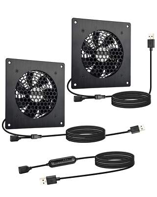 Euroharry USB 120mm leiser Ventilator, 6 Windgeschwindigkeiten und Smart Timing
