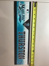 2012 Thurston Florida Marlins Game Used Baseball Locker Room Nameplate Plate