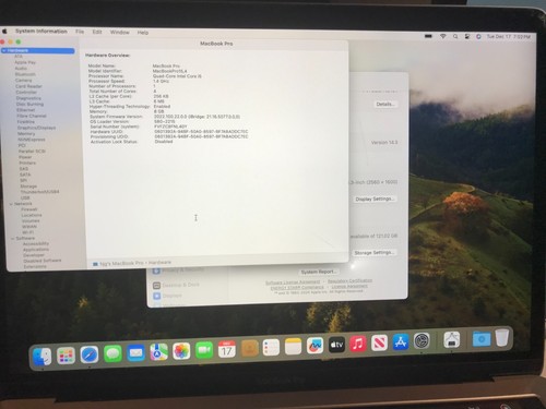 2019 Apple MacBook Pro 13.3" i5 1.4GHz 8GB 128GB Gray A2159 Crack Screen #184 - Afbeelding 4 van 9