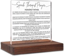 Motivational Speech Therapist Prayer Thank You Gifts, Christian Prayer for Sp...