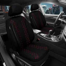 Autositzbezüge passend für VW Amarok (Schwarz-Rot) | Vordersitze | Prime