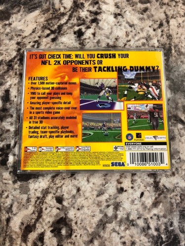 SEGA DREAMCAST NFL 2K (FC1014649) - Picture 5 of 5