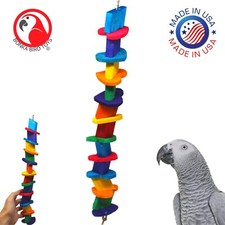 1511 Long Heart Toy Parrot cage Wood Cages Large Blocks Extra chew African Grey