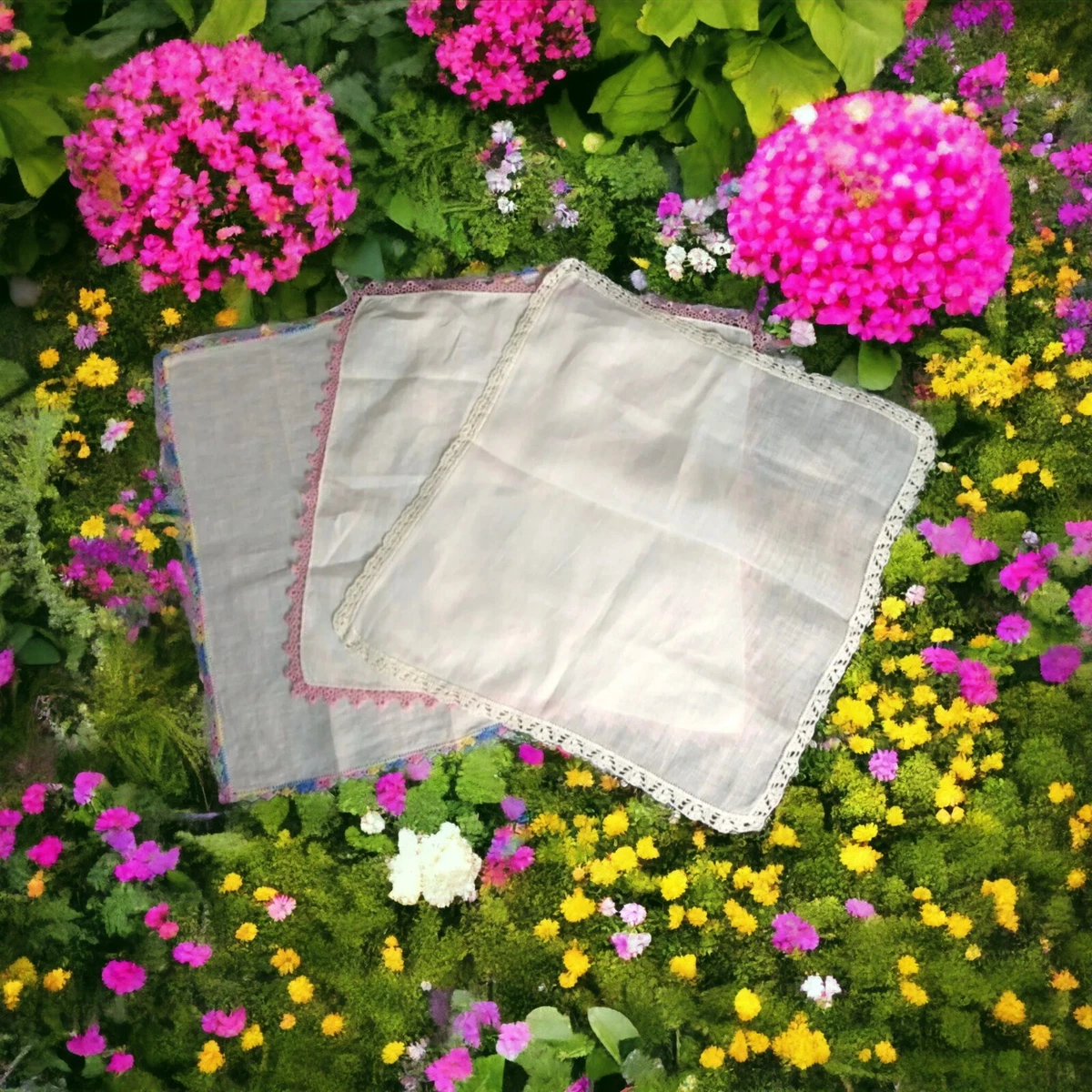 Monogrammed ladies 2024 hankies handkerchiefs