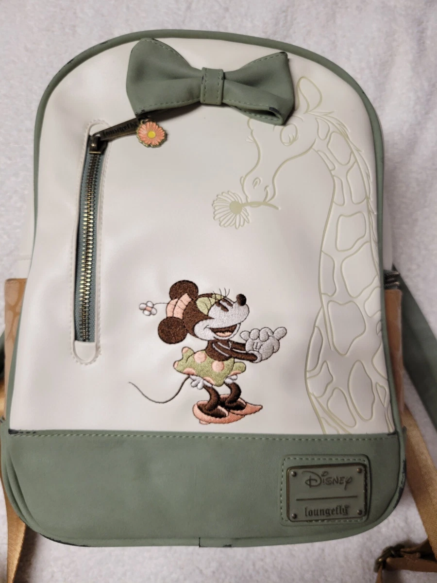 Loungefly Minnie Mouse Giraffe Mini Backpack Safari Bag Disney Jungle Rare  | eBay