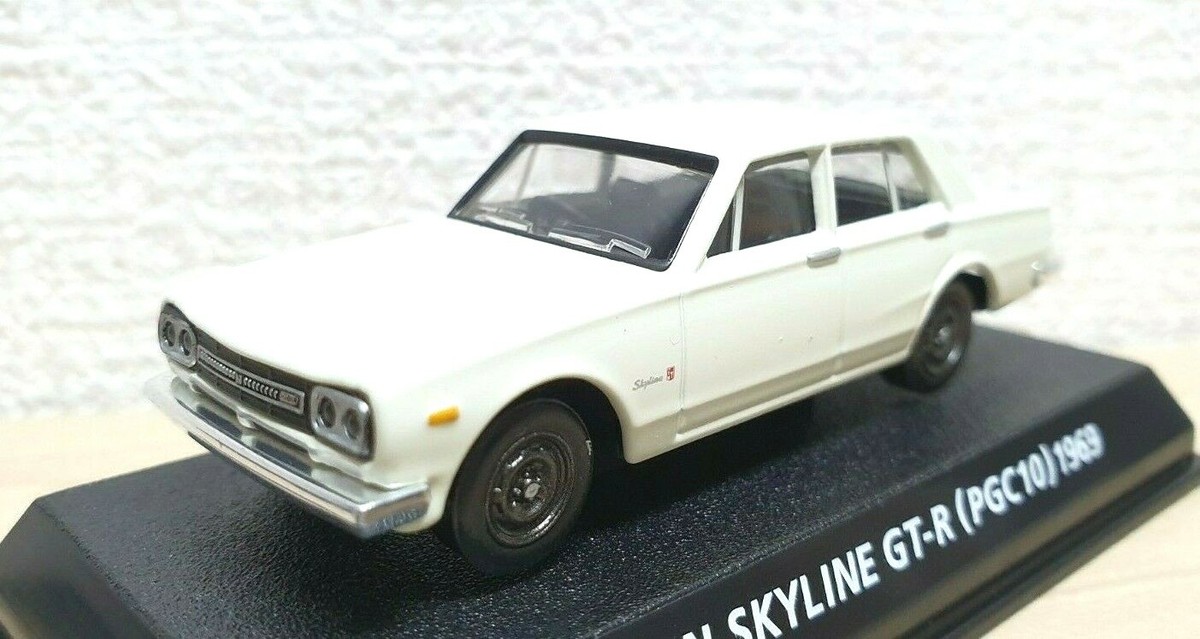 1/64 Konami 1969 NISSAN SKYLINE GT-R PGC10 WHITE diecast car model