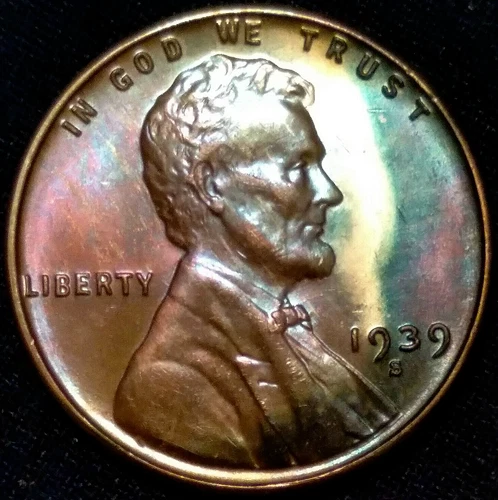 1939 S Lincoln Wheat Penny Cent UNC MS ~Beautifully toned~