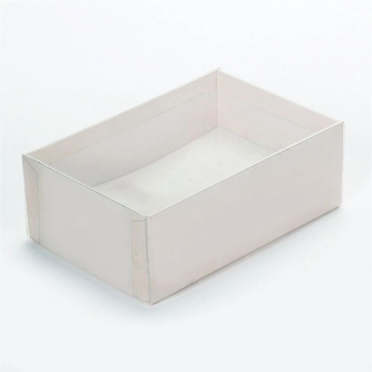 10 x 30*20*8 cm Caja Blanca Tapa Deslizable PVC Cartón Boda Producto Pastel Regalo Mercancía Foto 2 de 4