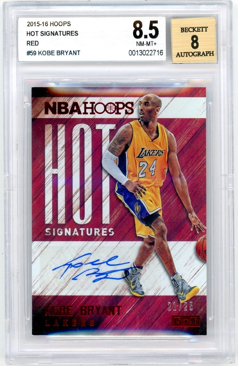 Kobe Bryant Basketball Trading Cards Autographed Sports 2015-16